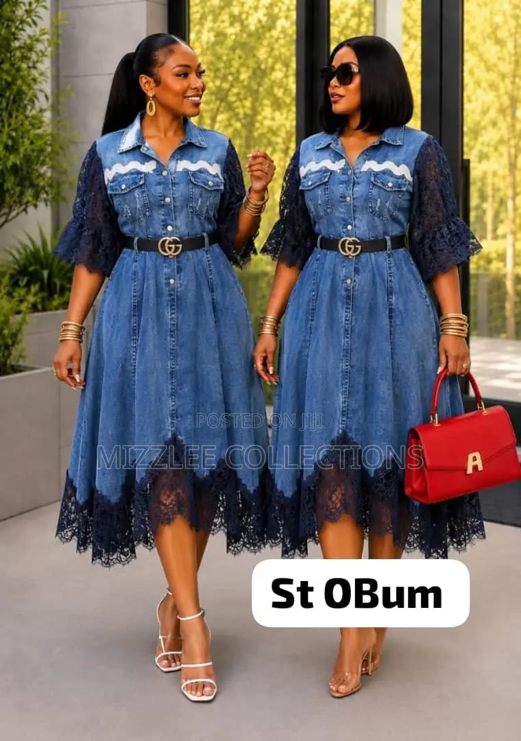 Beautiful Jeans Dress for Ladies M-2xl