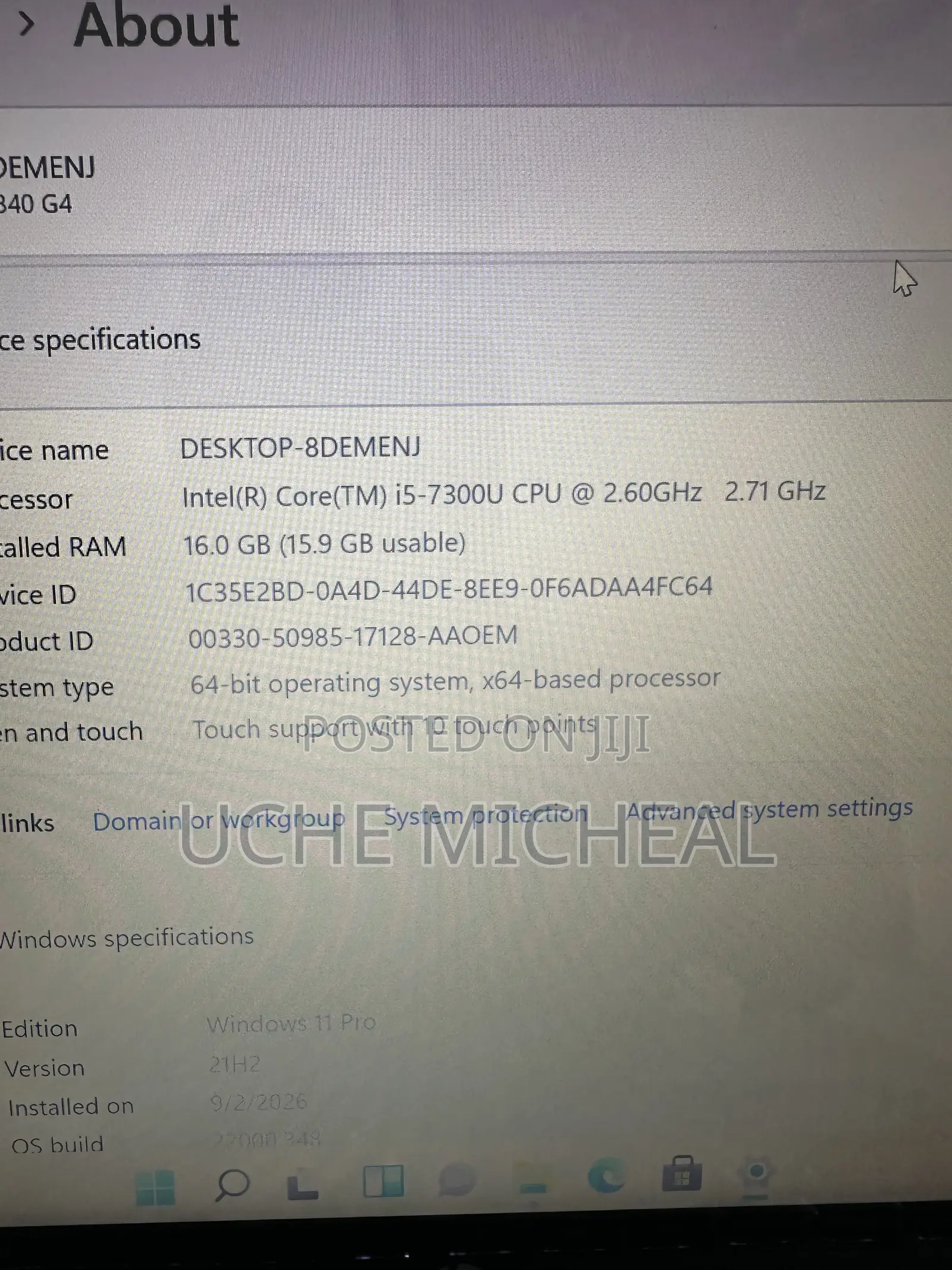 Laptop HP EliteBook 840 G4 16GB Intel Core i5 SSD 256GB