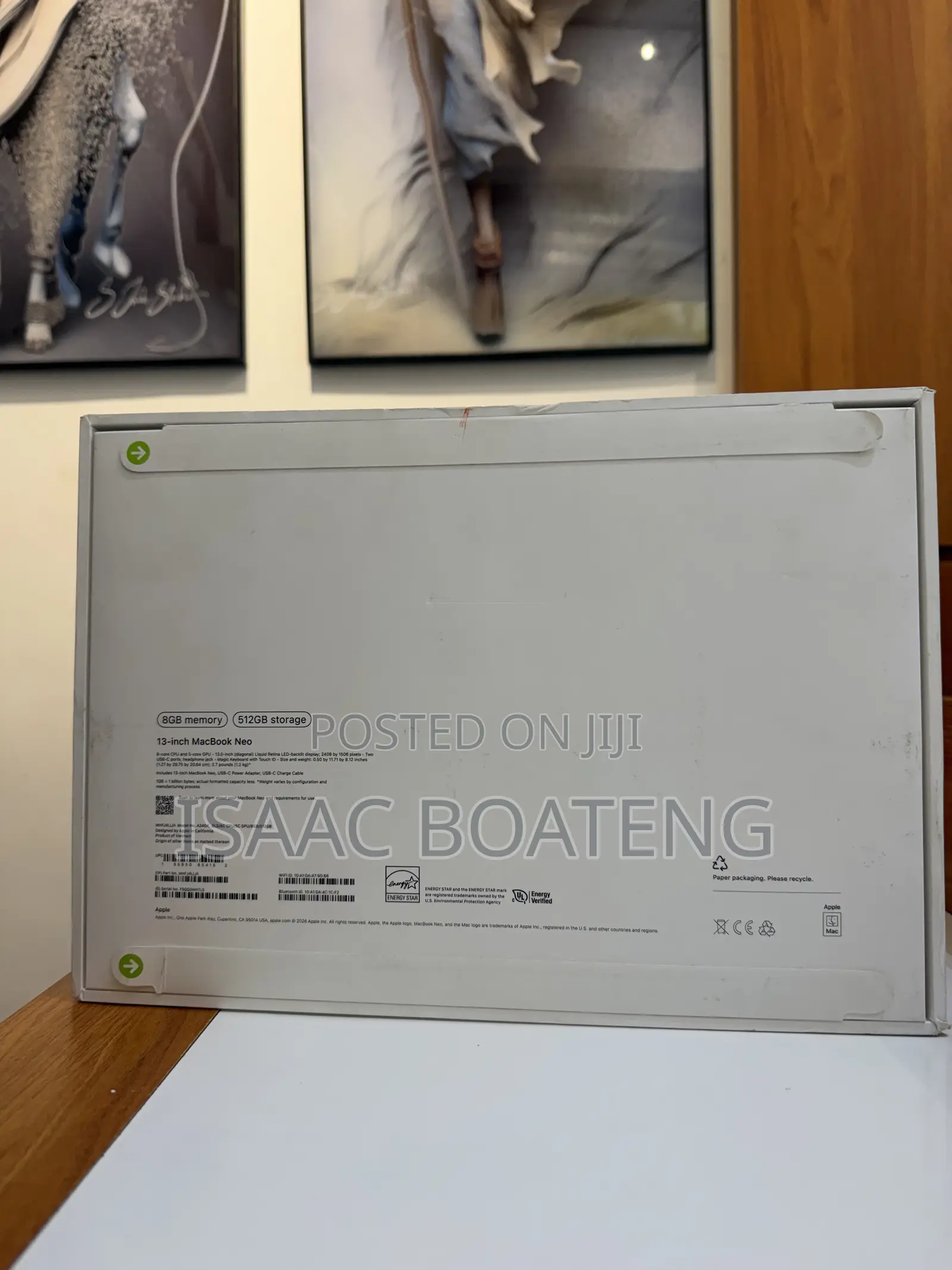 New Laptop Apple MacBook Neo 2026 8GB SSD 512GB