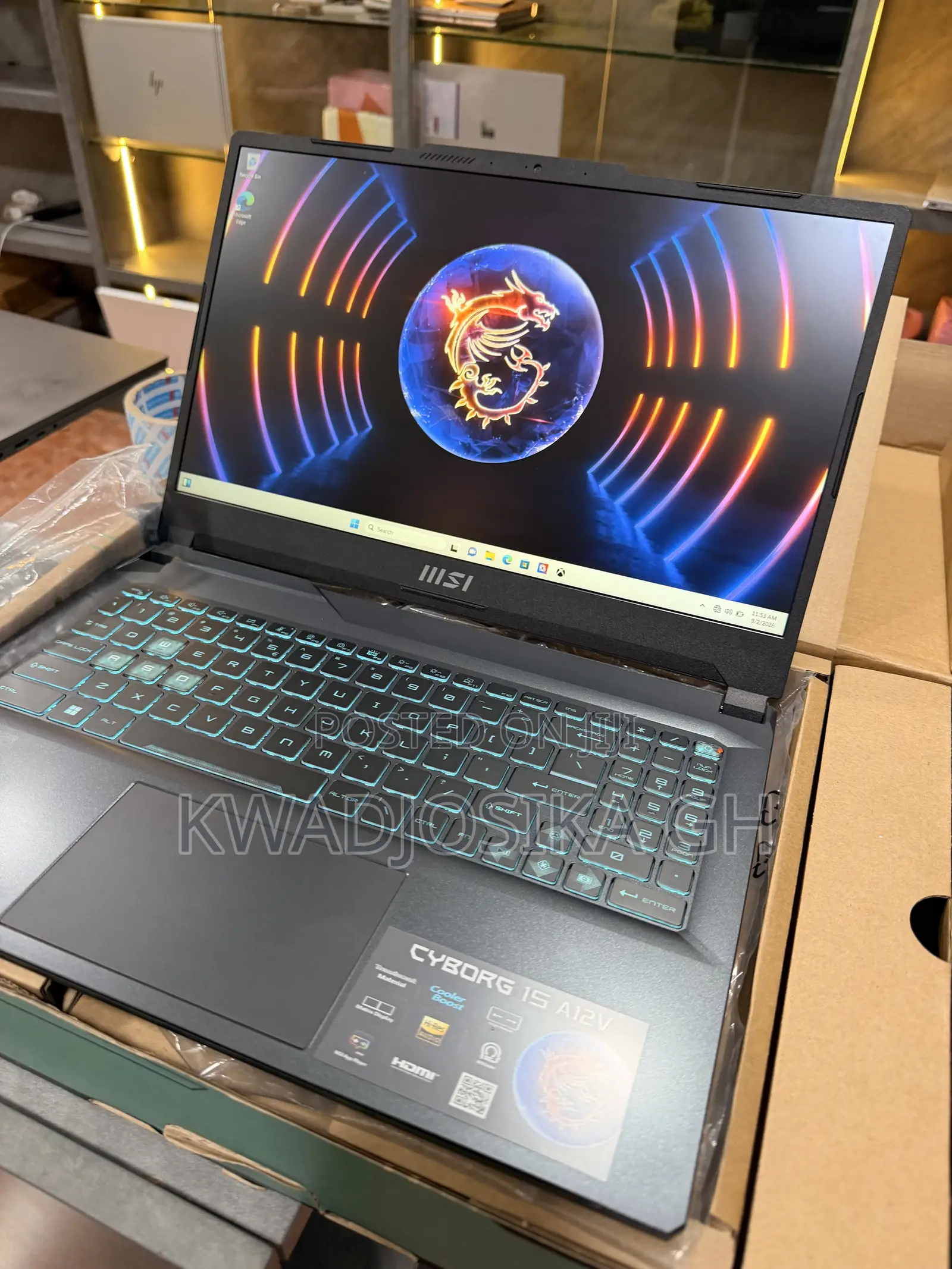 New Laptop MSI Cyborg 15 16GB Intel Core i7 SSD 512GB