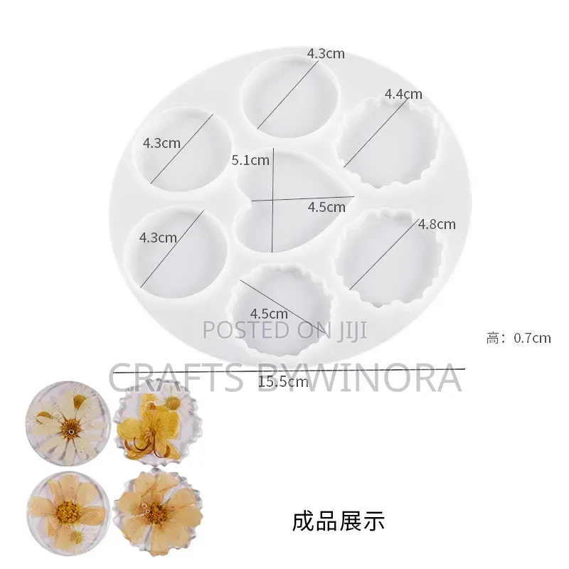 7-in-1 Irregular Silicone Mold for Epoxy Resin Art