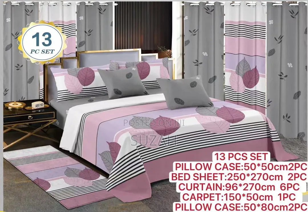 Living Room Decorative Beddings and Curtains