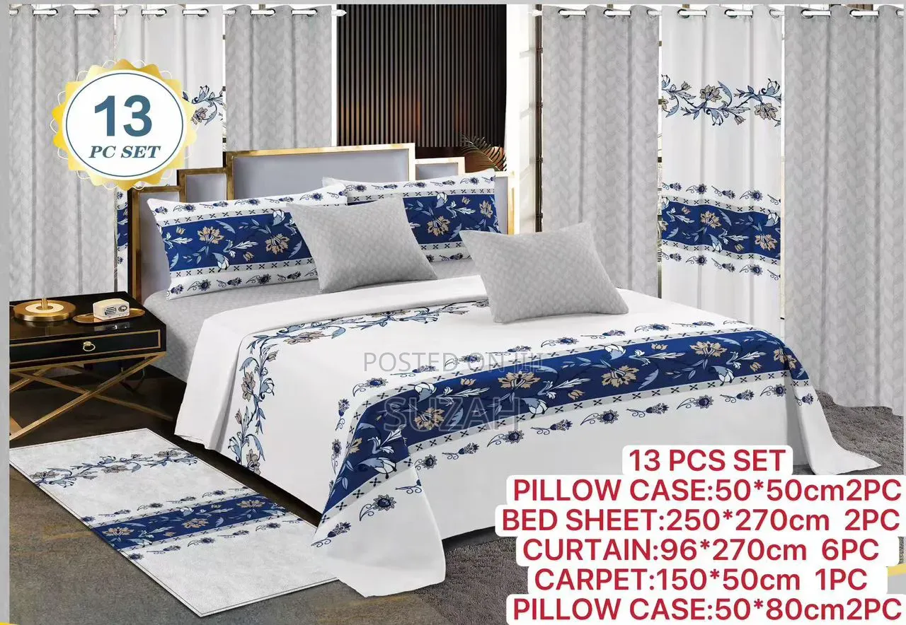 All in One Package of Curtains, Pillowcases and Bedsheets