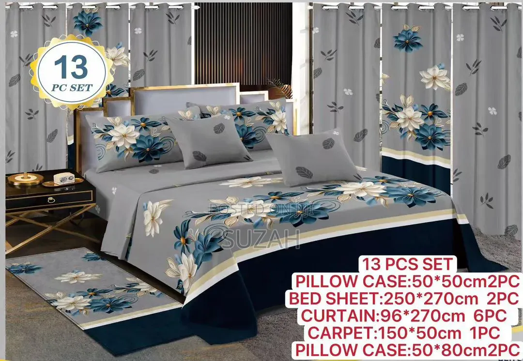 All in One Package of Curtains, Pillowcases and Bedsheets