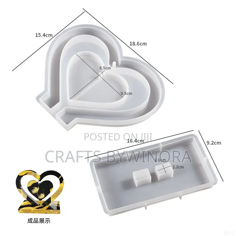 Love-in-Love Frame Silicone Mold for Epoxy Resin & Resin Art