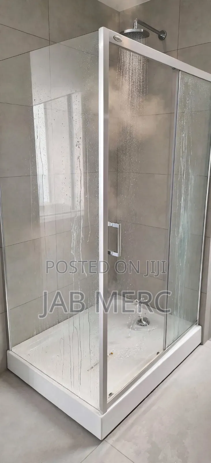 Shower Cubicle 120x90 CM - High Quality Frame + Glass + Fibre Base New