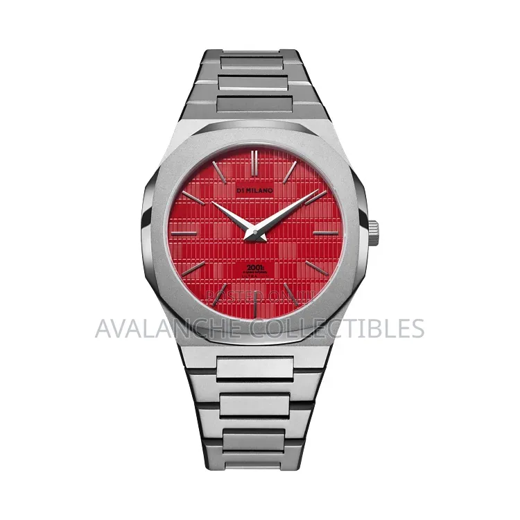 D1 Milano Ultra Thin Red Dial Watch 41mm Case Size