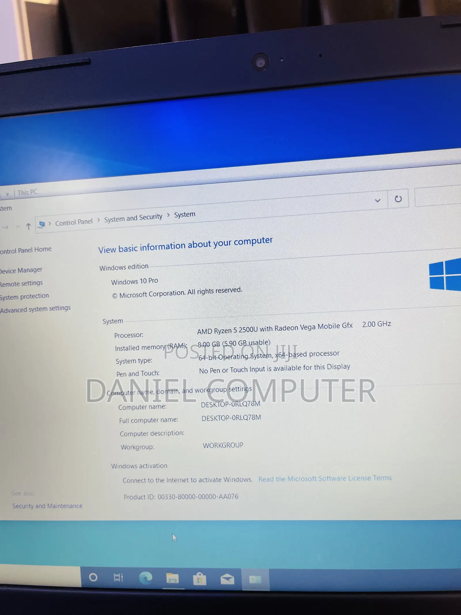 Laptop Dell Inspiron 3542 8GB AMD Ryzen 5 SSD 256GB
