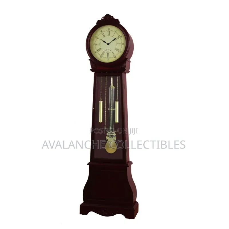 Daniel Dakota Round Face Pendulum Chime Grandfather's Clock 72inches