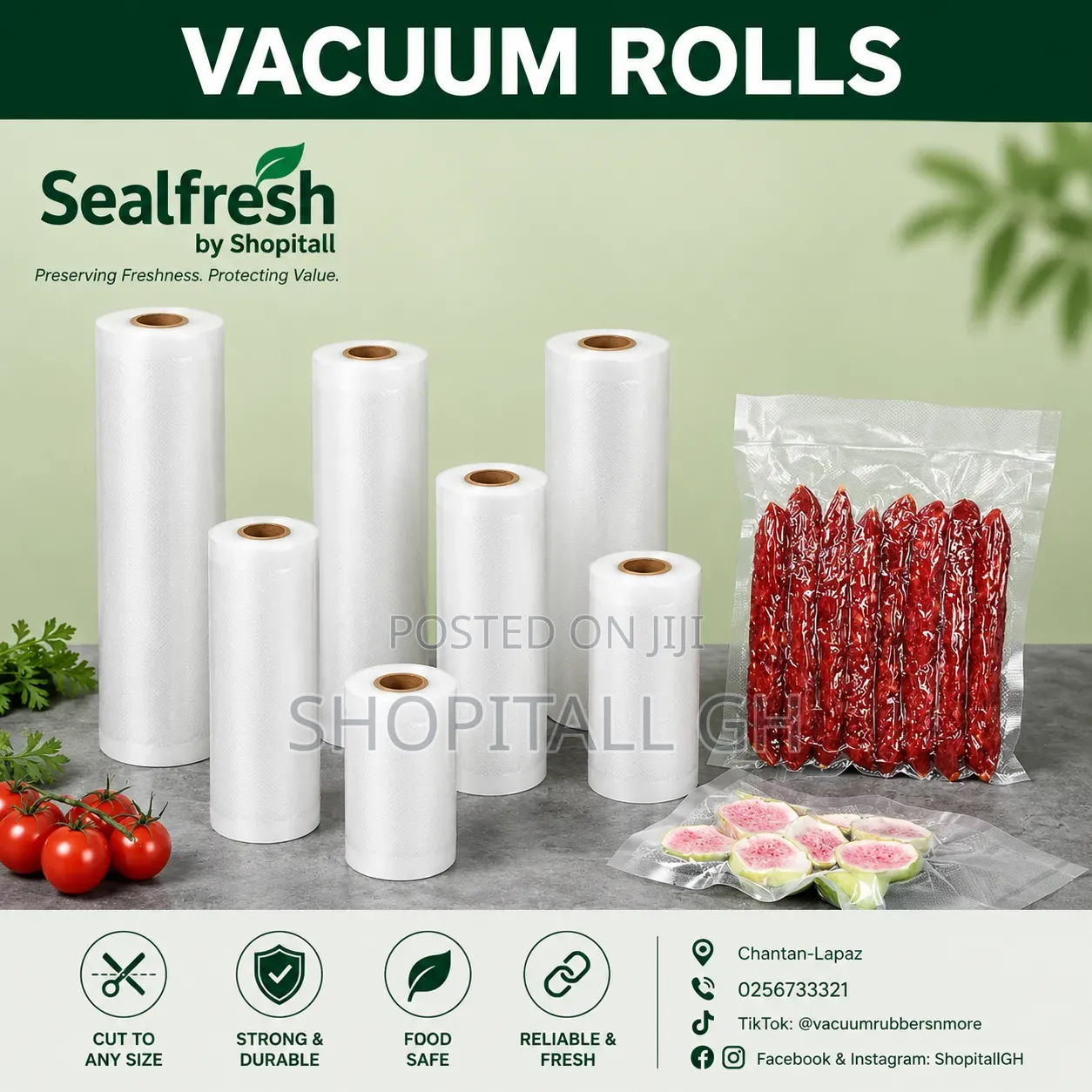 Heavy Duty Vacuum Sealer Rolls (28x500cm) - Food Storage Bags