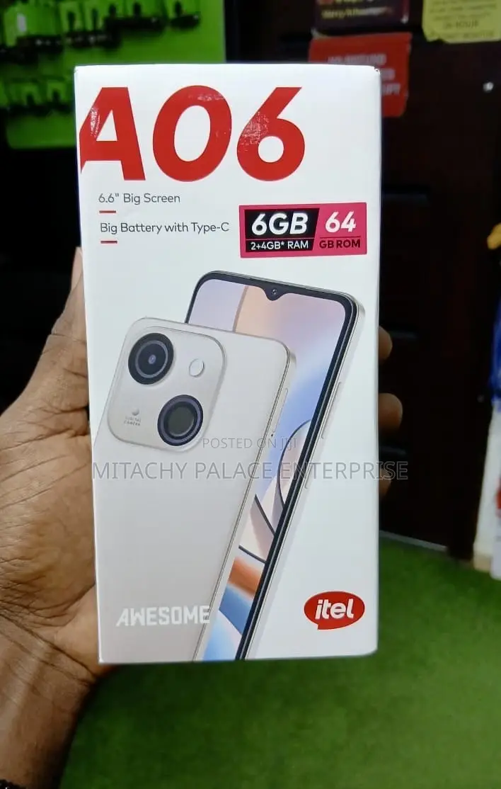 New Itel A06 64 GB Black