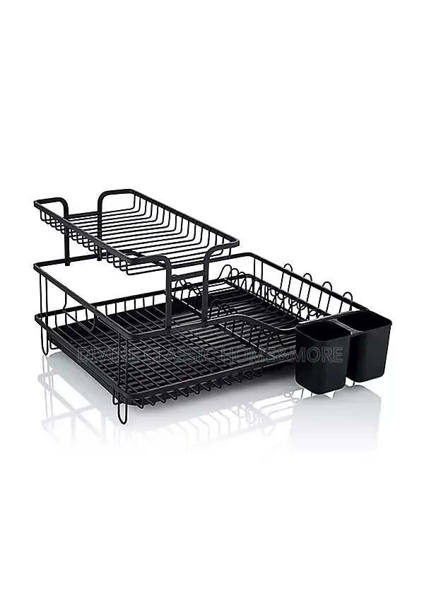 Swan Stealth 15 Plate Dish Rack With Removable Cutlery Holder