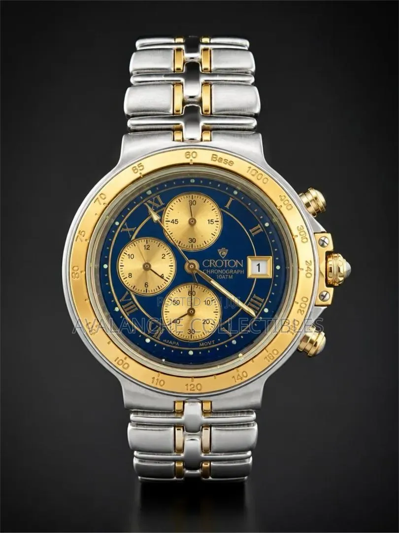 Croton Double Tone Chronograph Gent's Watch 43mm Case Size