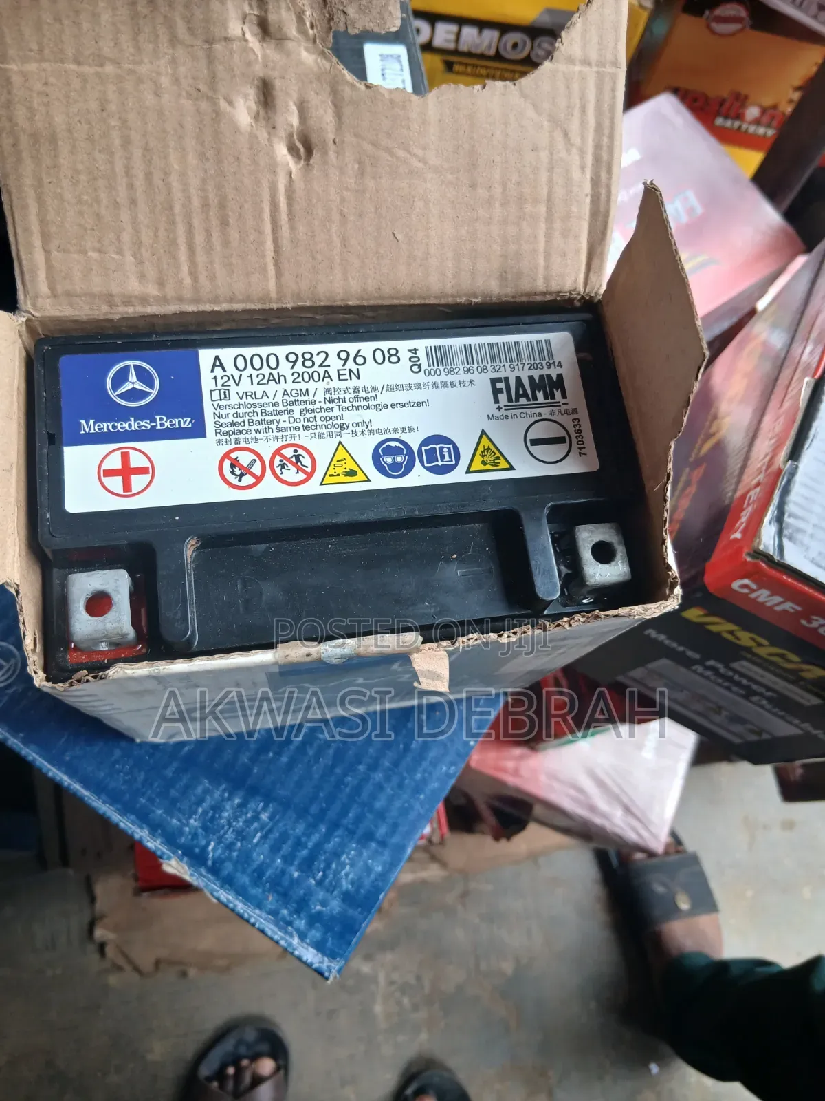 Original Auxiliary Batteries for Benz 12v 12Ah