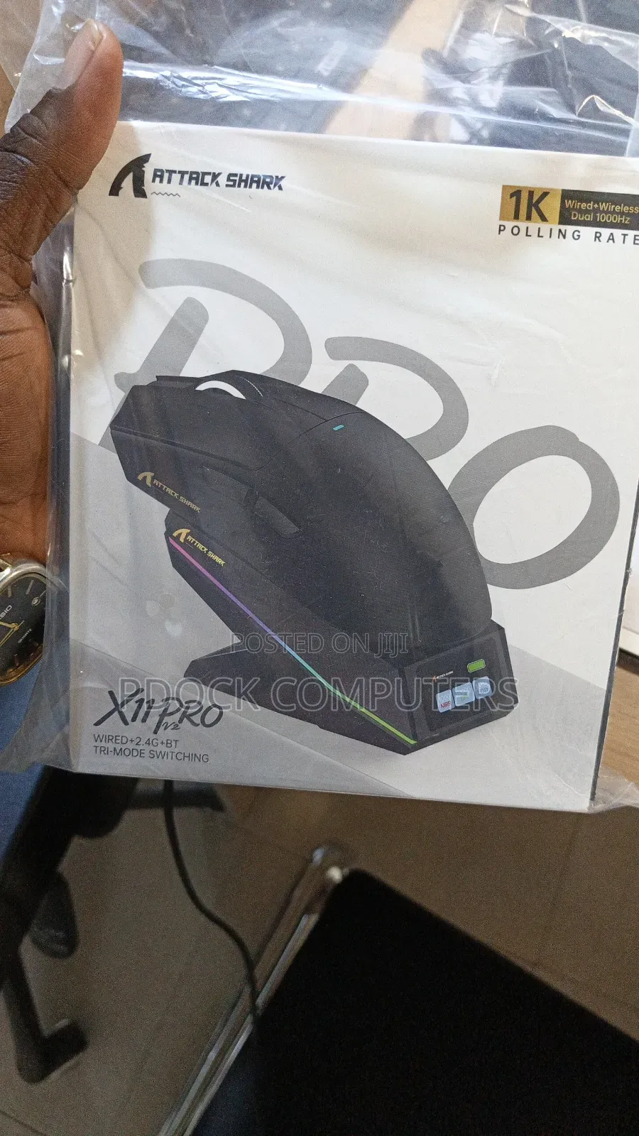 Attack Shark X-11 Pro V2 Gaming Mouse Black and White