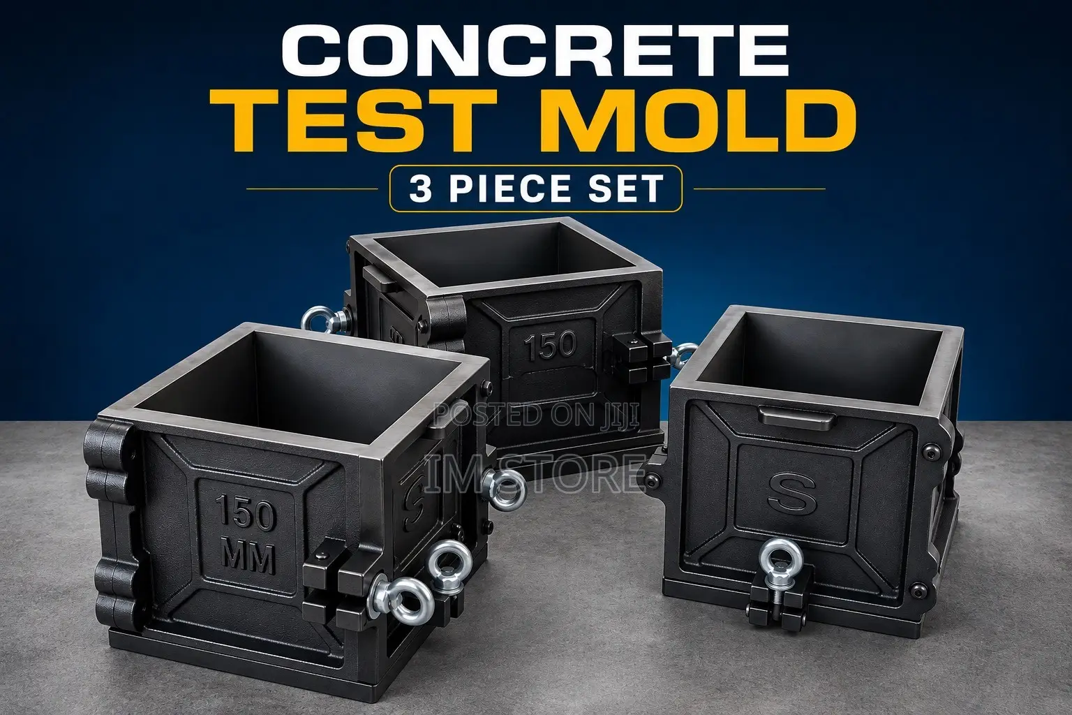 3-Piece Concrete Test Mold for Concrete Cube Testing in Ghana