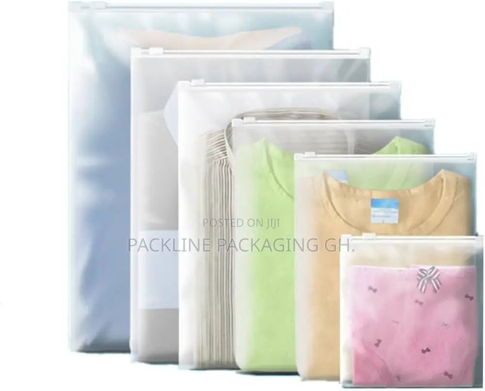 Frosted Ziplock Clothing Packaging Bags