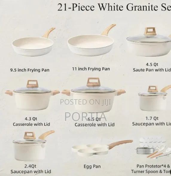 21 Pieces Granite Cookware