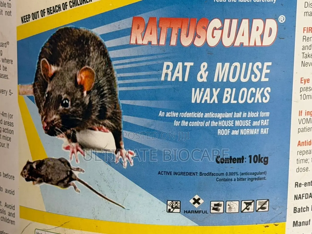 RATTUSGUARD Rodent Bait - Rat Mouse Wax Blocks (1kg)