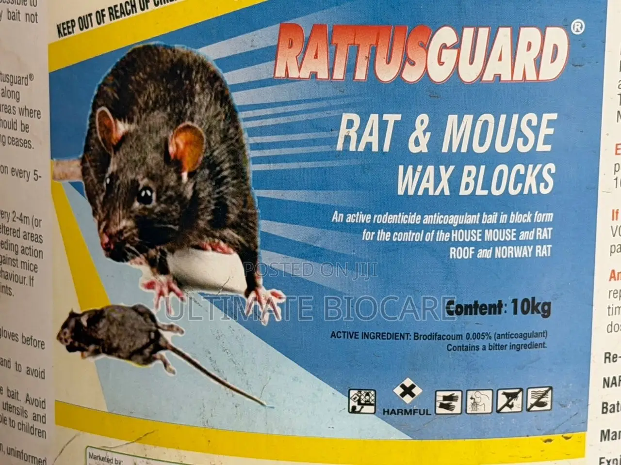 RATTUSGUARD Rodent Bait - Rat Mouse Wax Blocks (1kg)