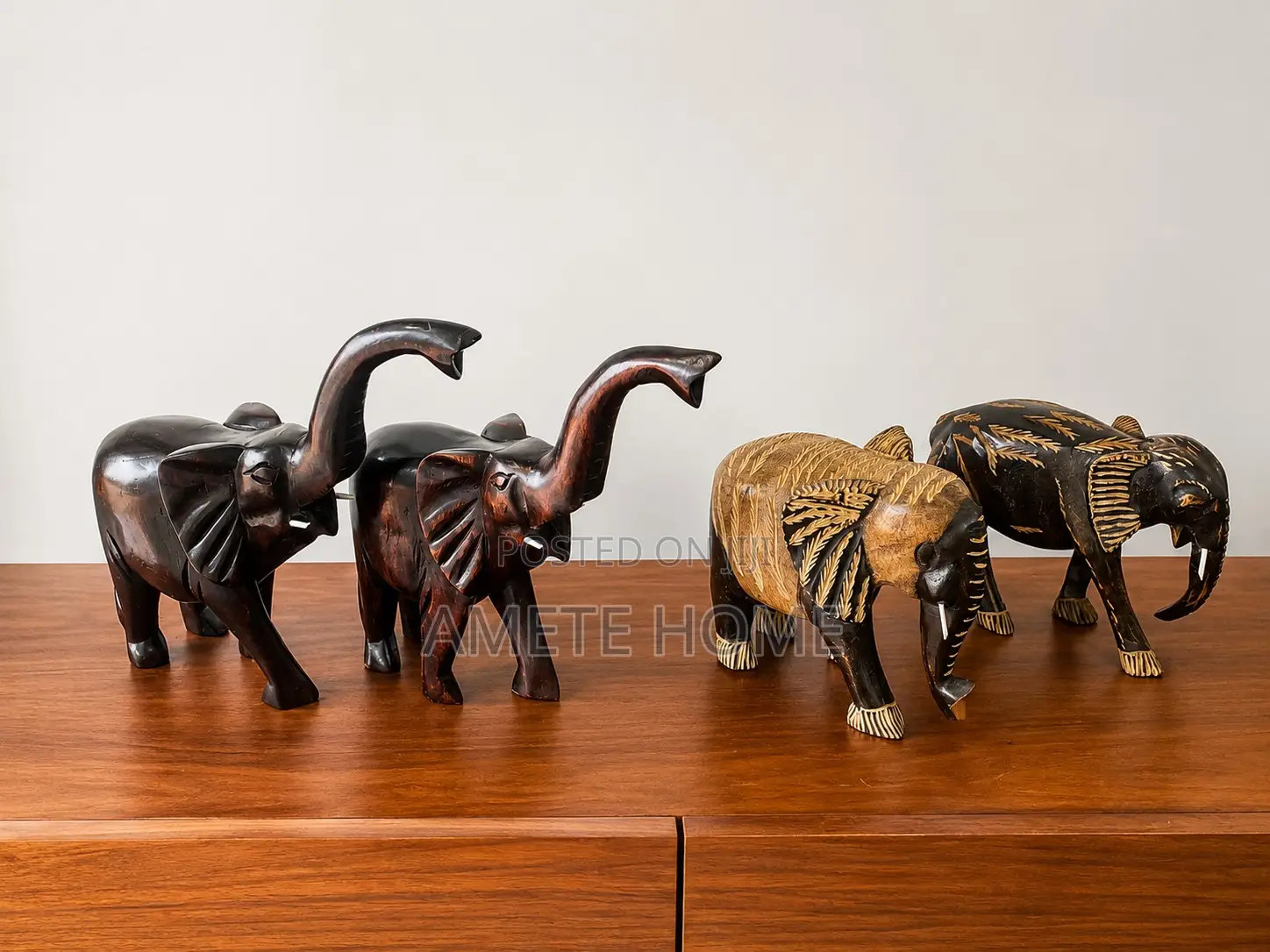 Carved Wooden Elephants