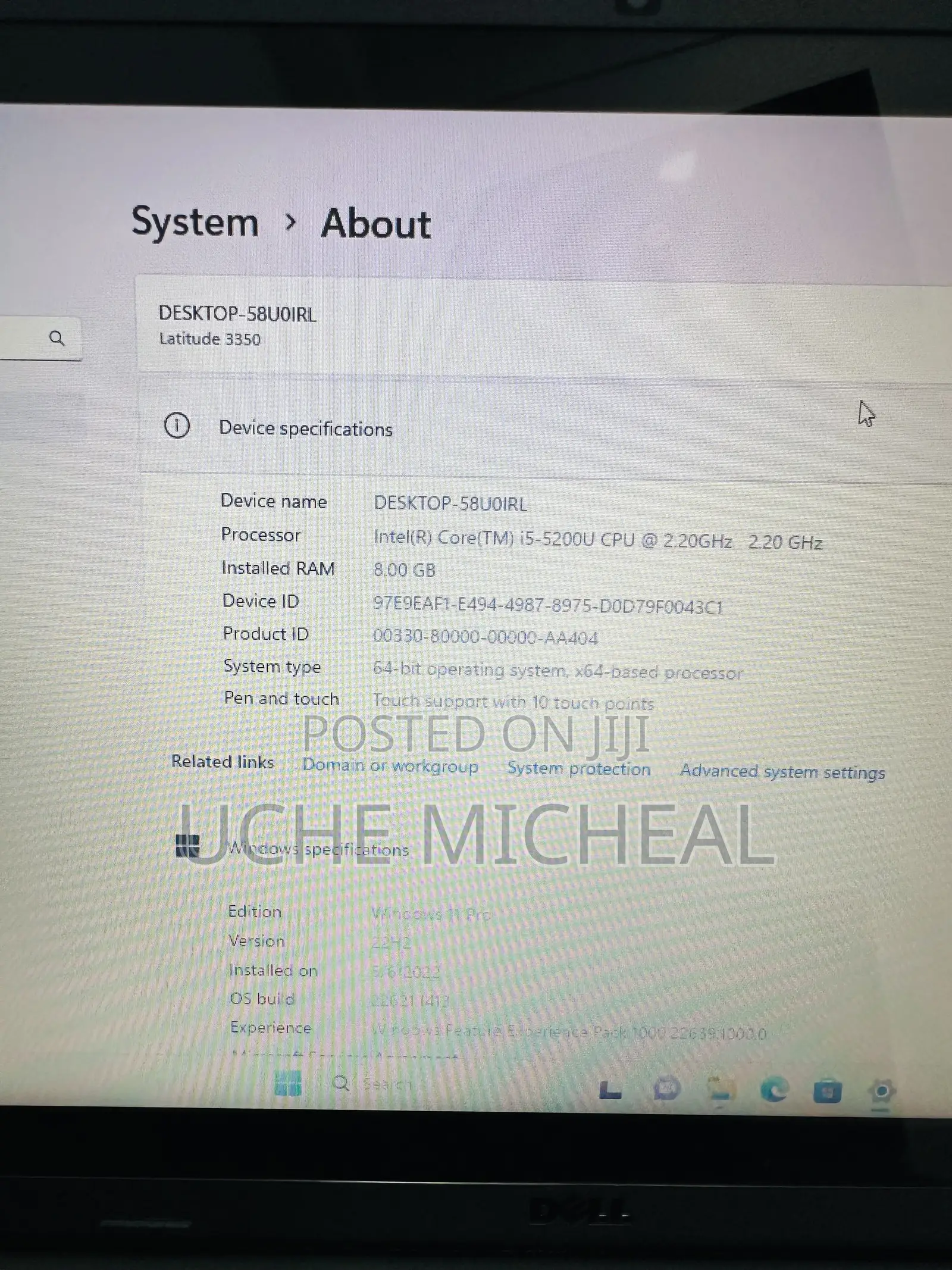 Laptop Dell Latitude 3350 8GB Intel Core i5 SSD 256GB