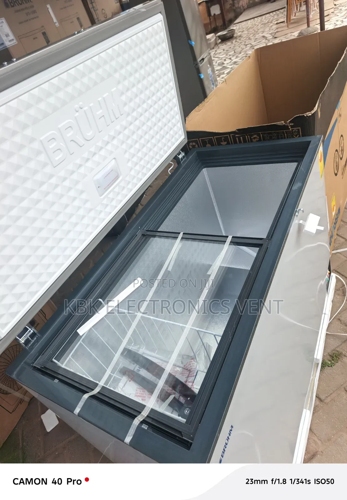 Bruhm 250Liter Chest Freezer Single Door With Glass