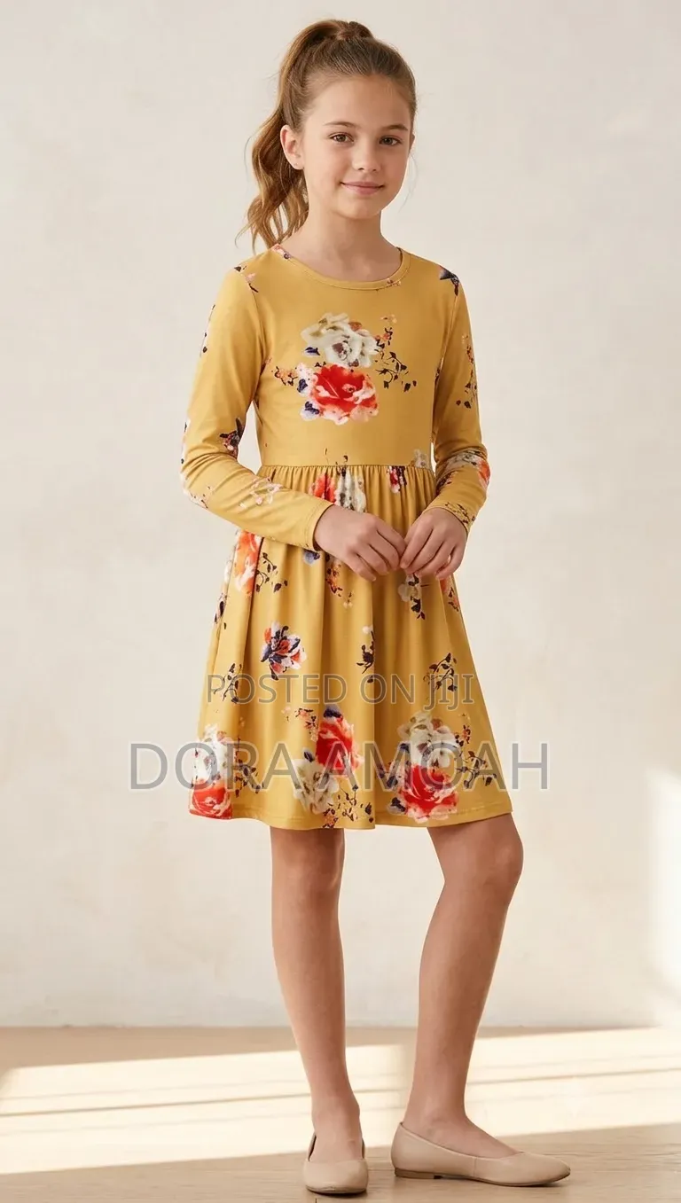 Sunny Bloom Dress - Mustard Floral