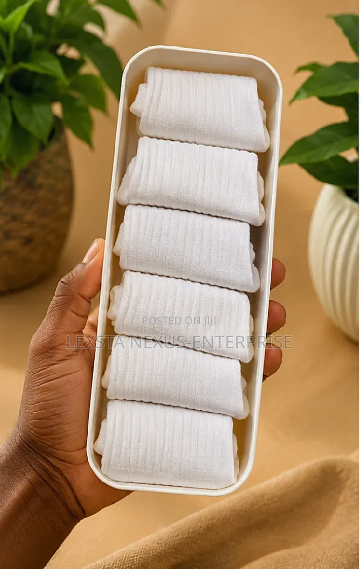 Mid-Calf Socks- White 6 in a Box