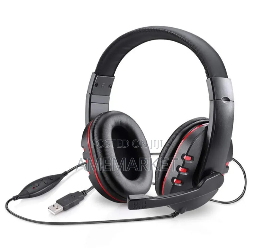 USB Gaming Headset With Microphone – Over-Ear Headphones