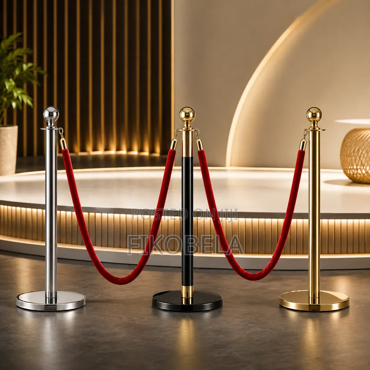 Gold Stanchions Barrier