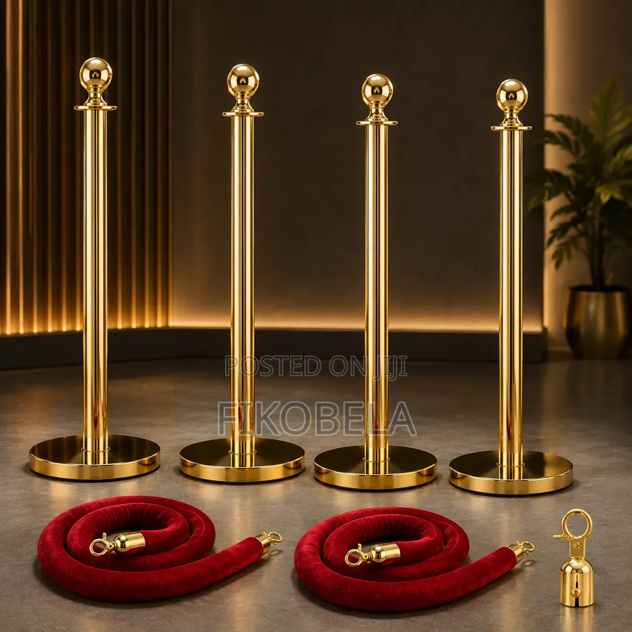 Gold Stanchions Barrier