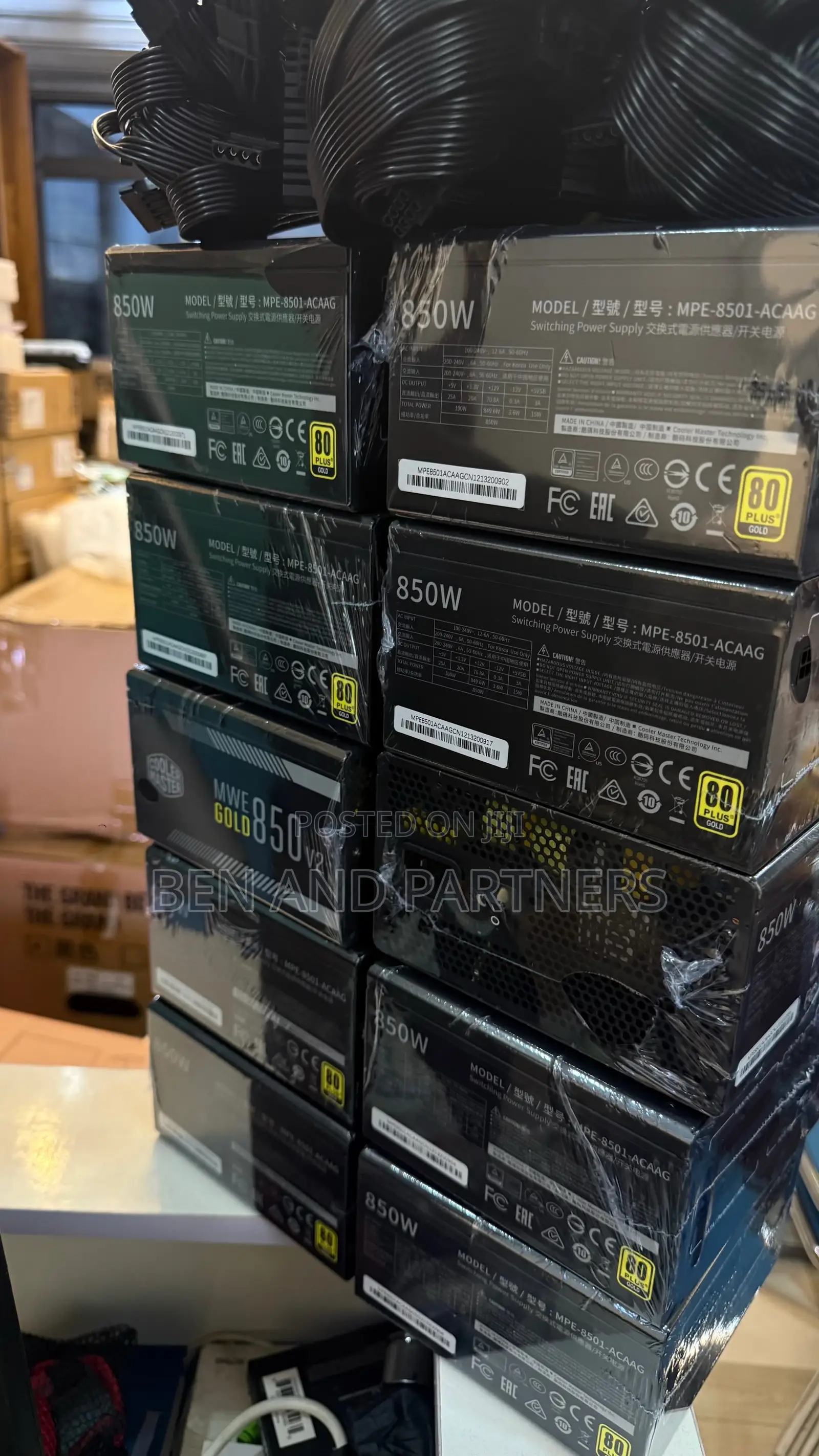 Cooler Master 850W, 80+ Gold, PCIE 5 / ATX 3.1Full Modular PSU