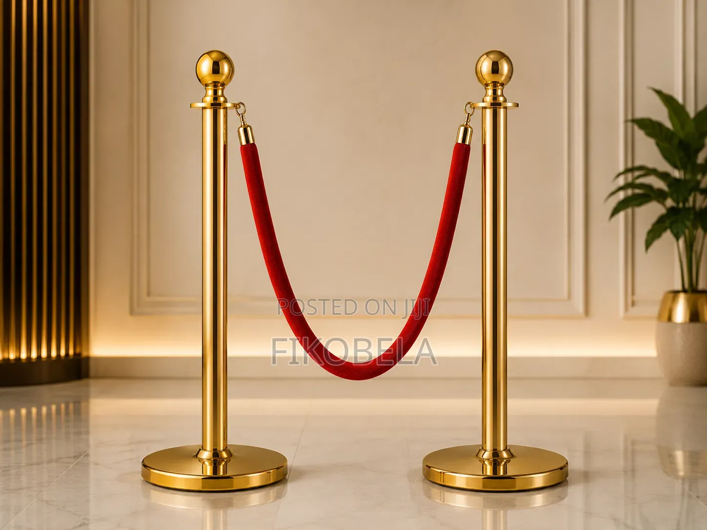 Gold Stanchions Barrier