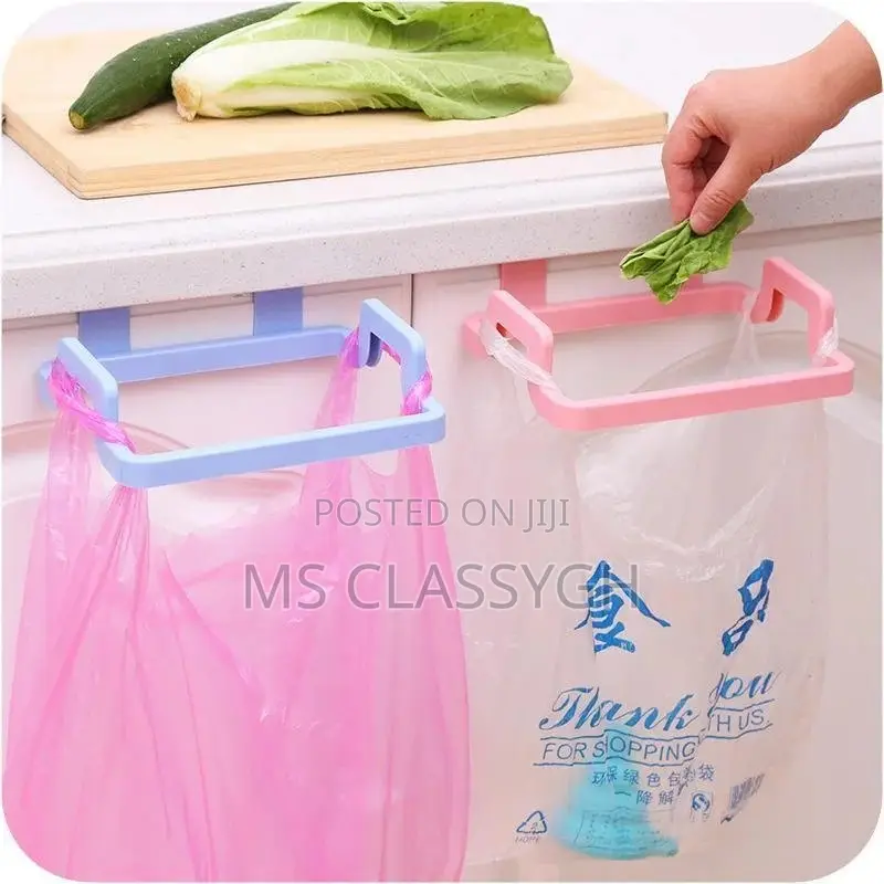 Trash Rack Storage Garbage Bag Holder Cupboard Door Back Bag