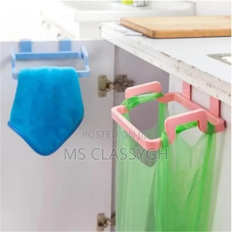Trash Rack Storage Garbage Bag Holder Cupboard Door Back Bag
