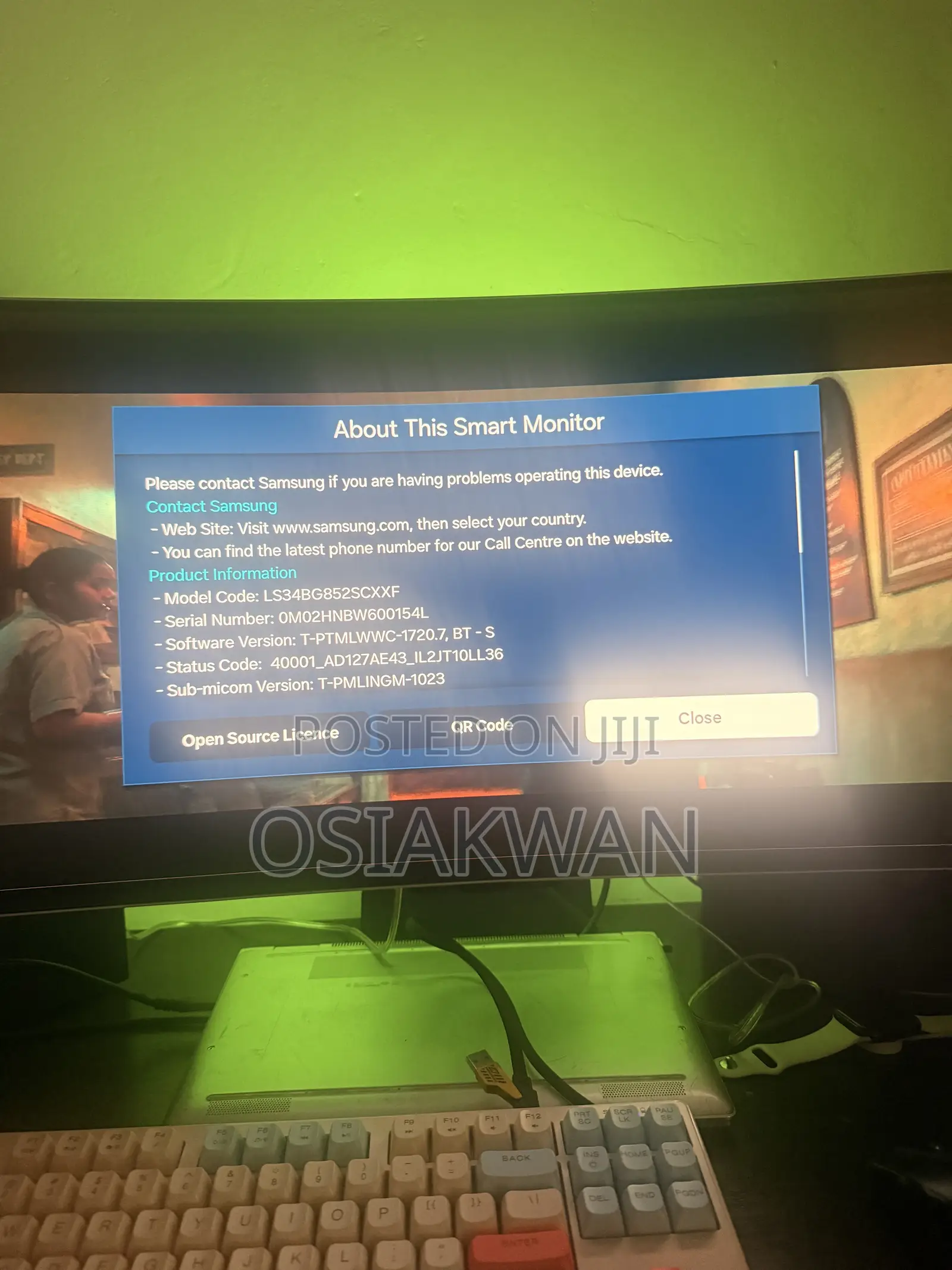 Samsung Odyssey 34” Oled Monitor
