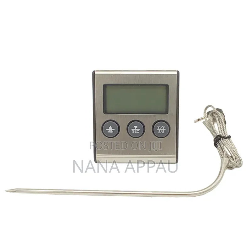 Digital Kitchen Oven Thermometer With Probe and Timer,