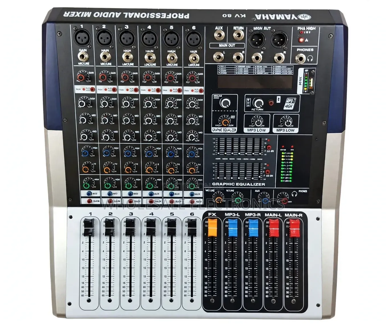 Yamaha KV-80 8-Channel Powered Mixer With Integrated Amplifier