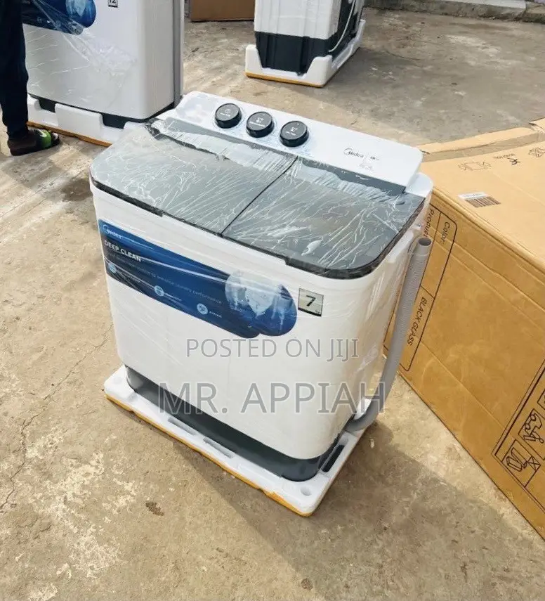 Sleek Design Midea 7kg Spin Dry Washing Machine(White)