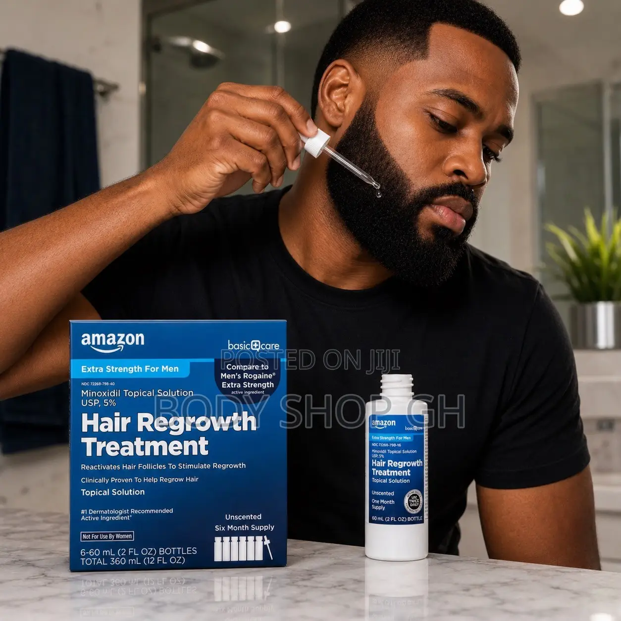Amazon Minoxidil for Hairline, Beard, Bald Spots - Kirkland Minoxidil