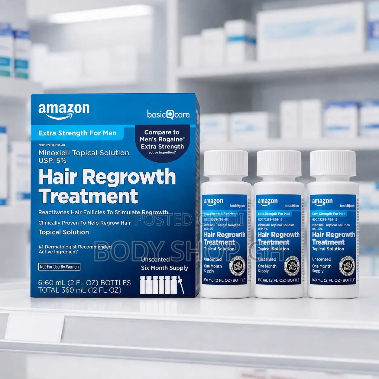 Amazon Minoxidil Hair Regrowth Solution for Hair and Beard - Kirkland