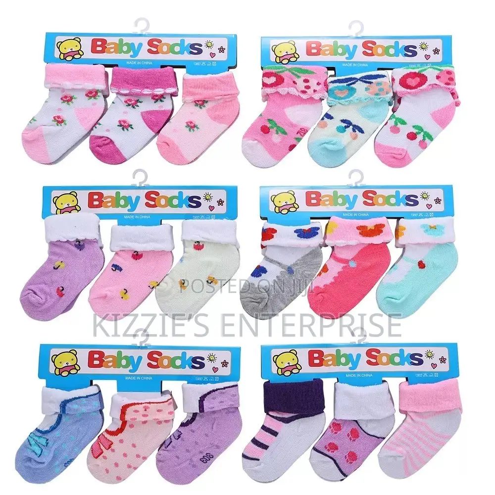 3pcs Unisex Sock 0-12months