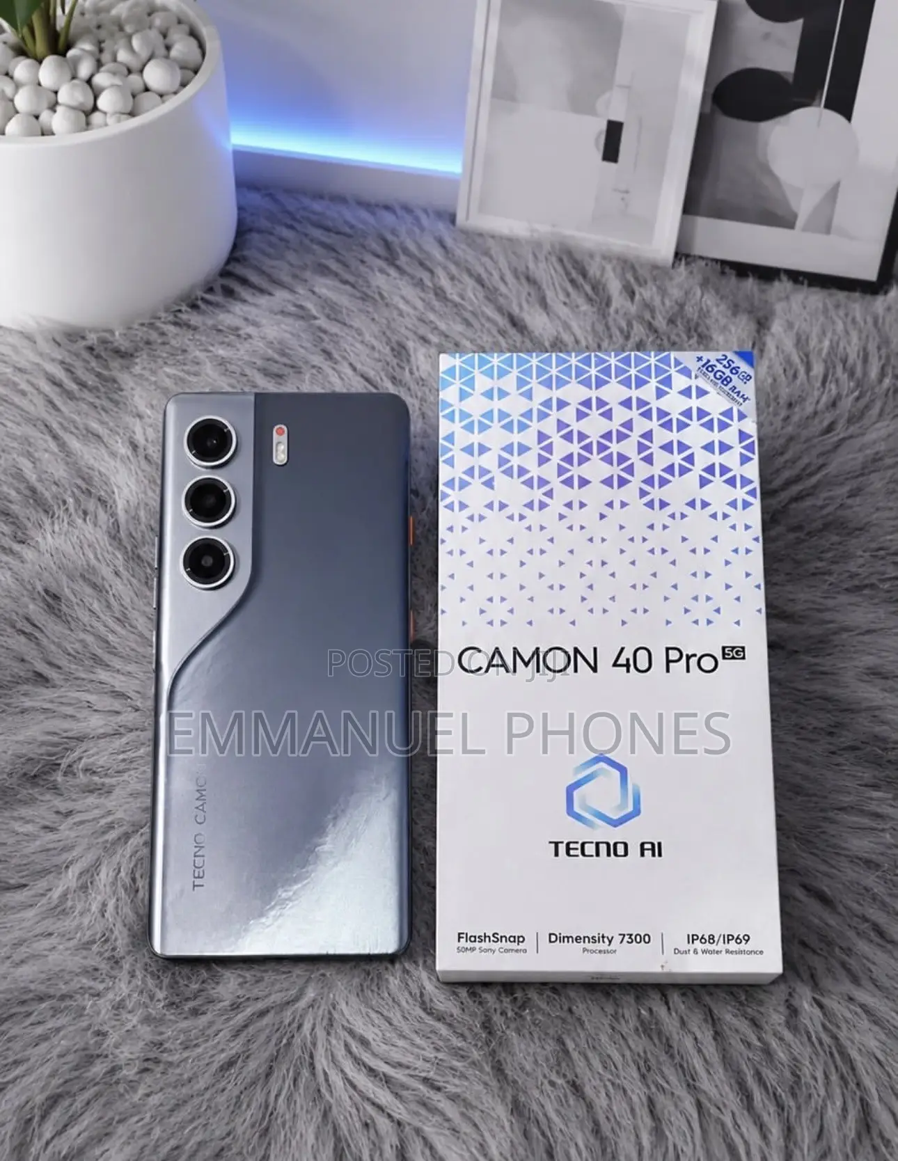 New Tecno Camon 40 Pro 5G 256 GB Blue