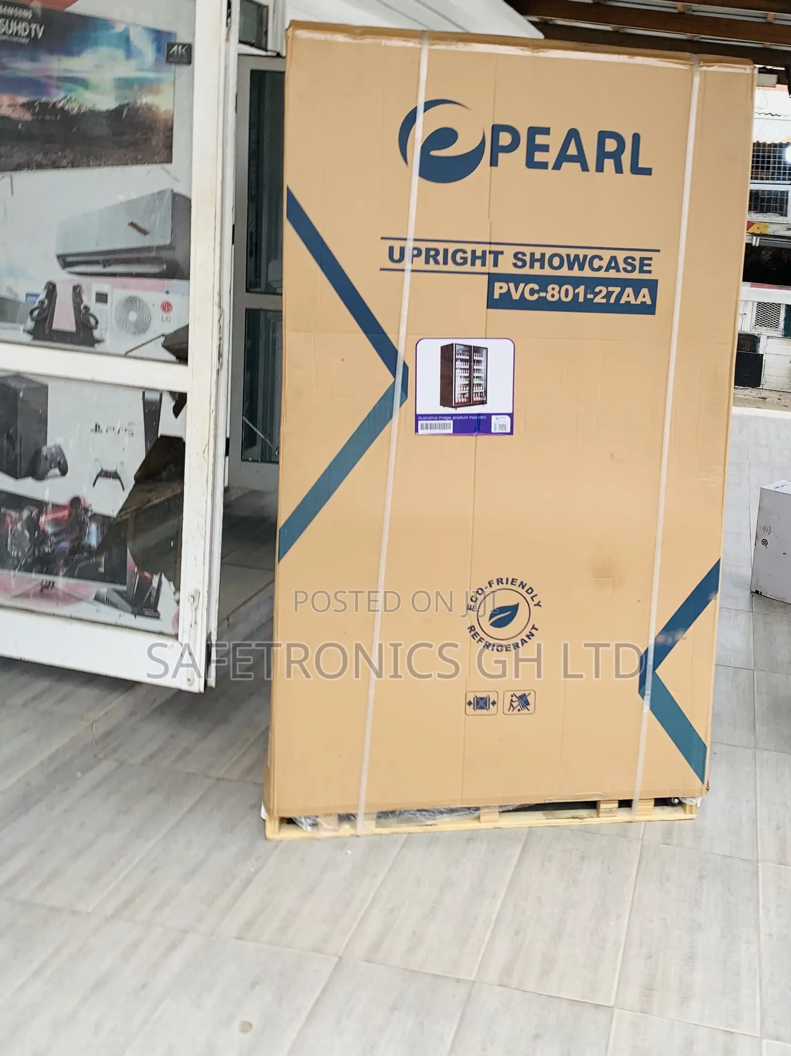 Good Sleek Pearl Double-Door 690L Glass PVC-801-27AA Display Fridge
