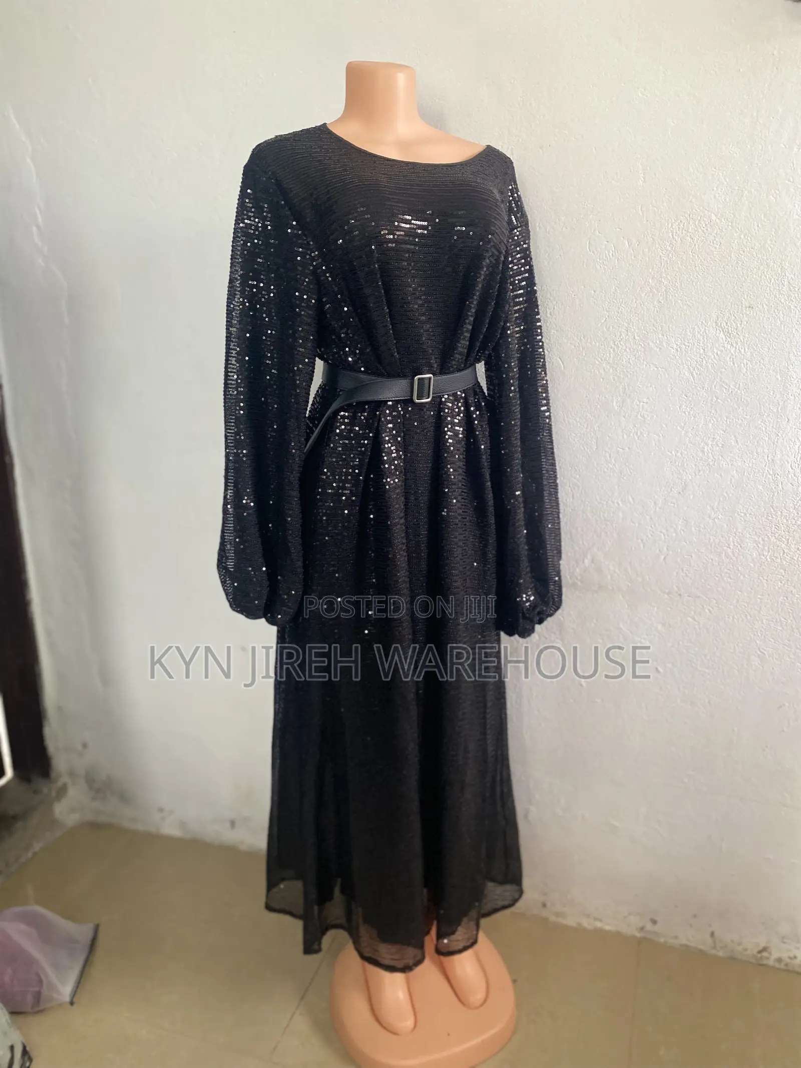 Ladies Straight Black Diamond Dress