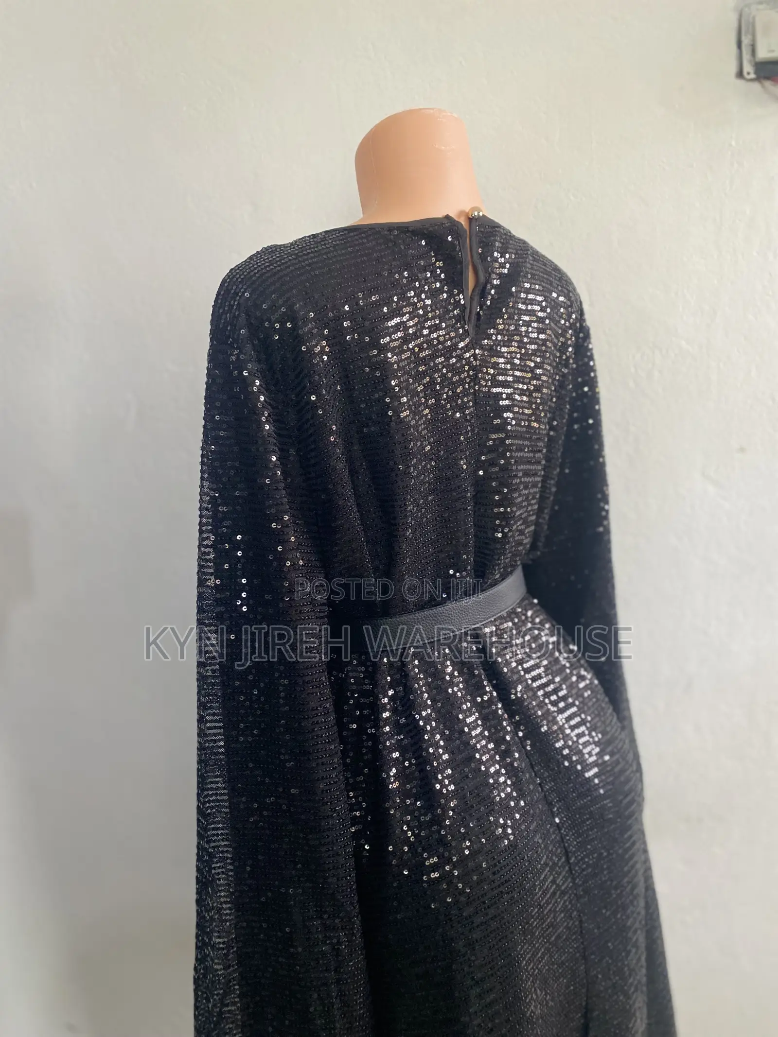 Ladies Straight Black Diamond Dress