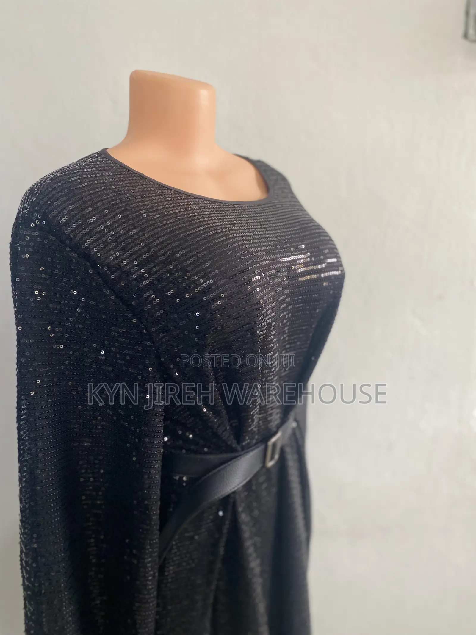 Ladies Straight Black Diamond Dress