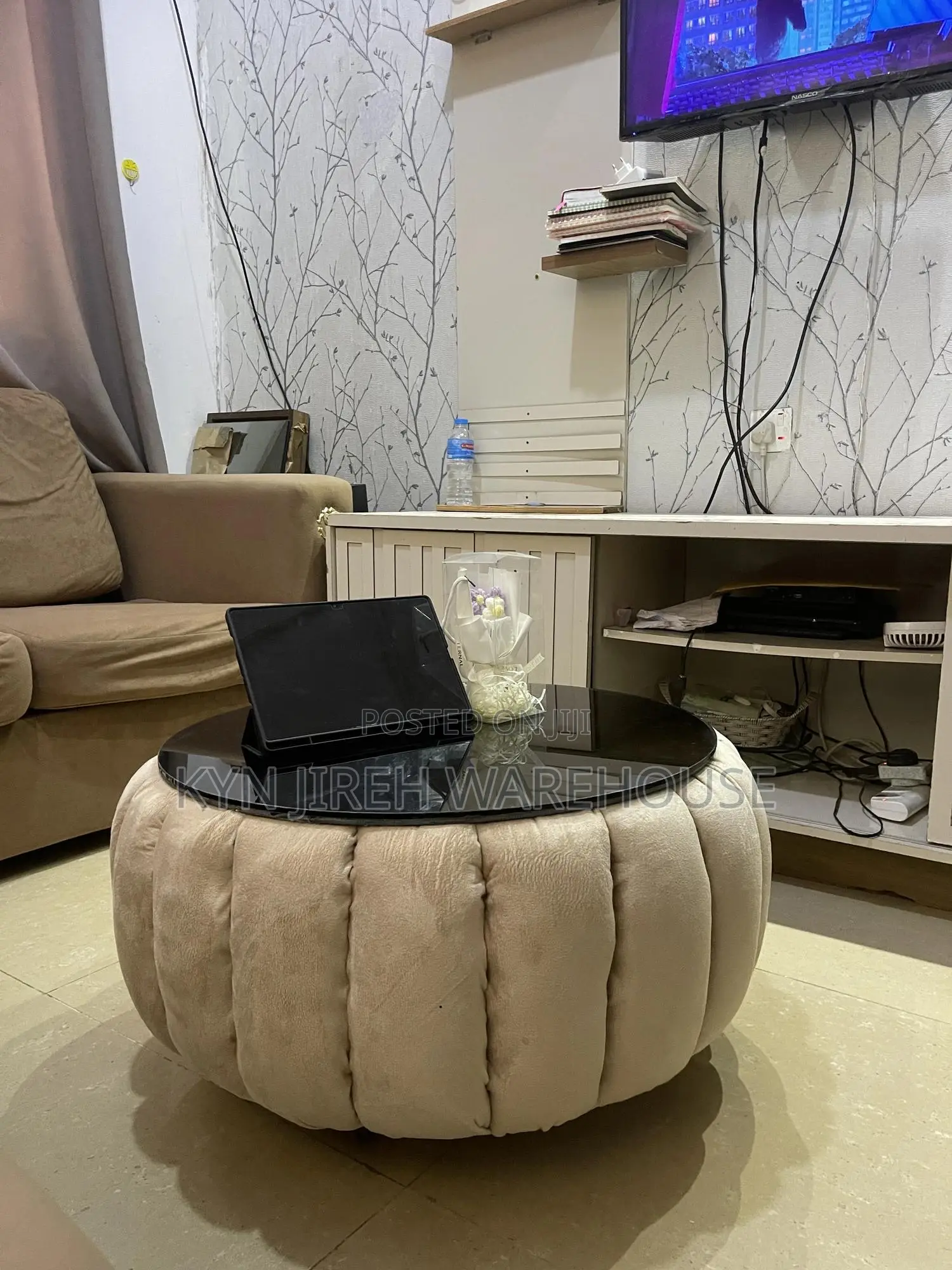 Cream Ottoman Coffee Table