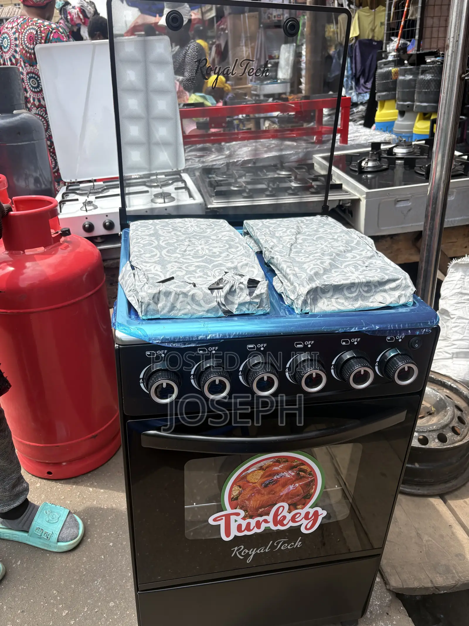 A Royal Tech 6-Burner Gas Cooker